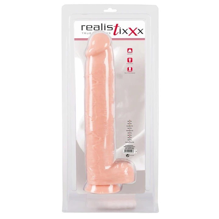 Dildo Realistixxx Giant 3XL, PVC, długość 42 cm, średnica 5,5-7,6 cm