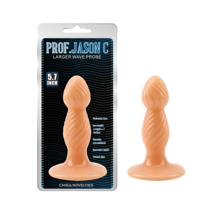 Korek analny Prof. Jason C, T-Skin, wodoodporny, średnica 3.9cm, długość 14.5cm