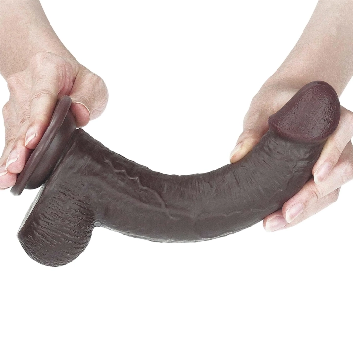 Dildo - Duża Przeźroczystość TPE, 9'' Długość, Skórzana Technologia 2-warstwowa