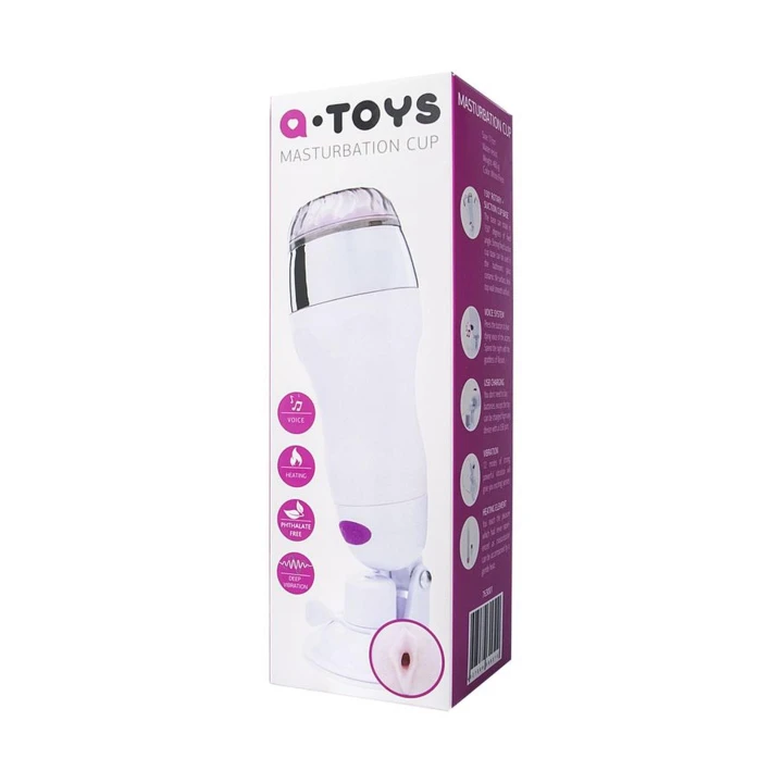 Masturbator A-Toys Pany, TPR, 12 trybów wibracji, funkcja podgrzewania