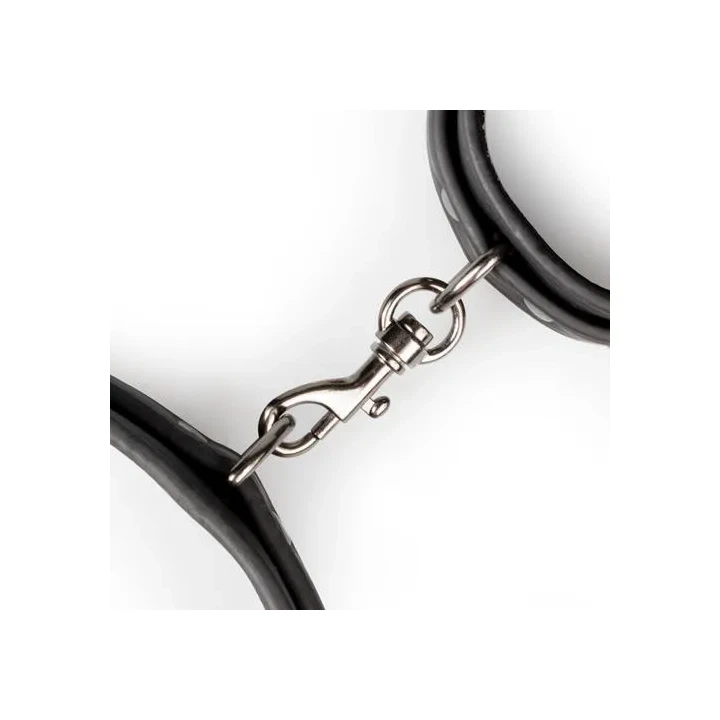 Zestaw mankietów BDSM - Kajdanki Thigh & Wrist Cuff Set, skóra ekologiczna, regulowane