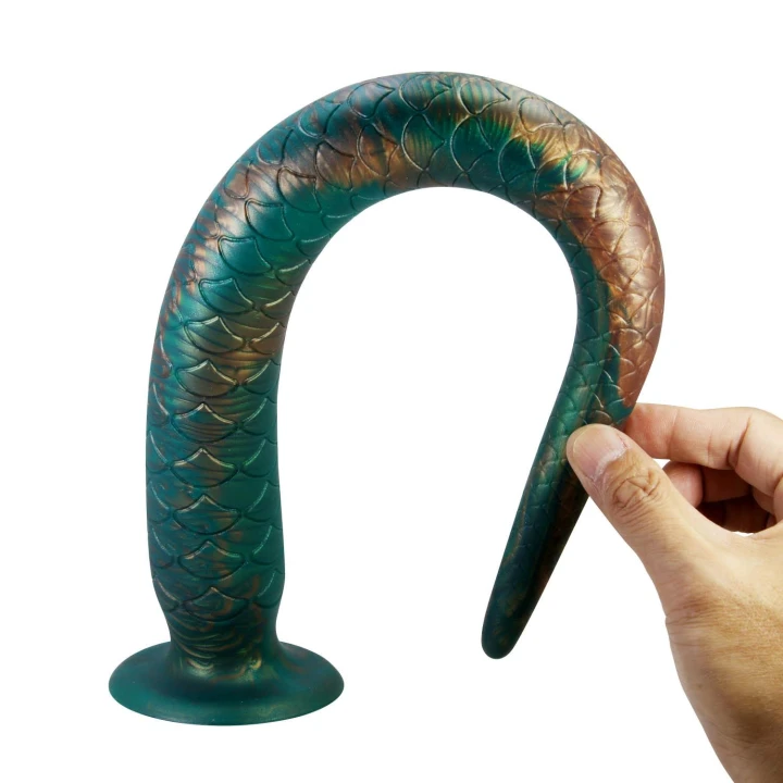Dildo Power Monsters Verdant Titan, 47 cm, 4,9 cm, z przyssawką