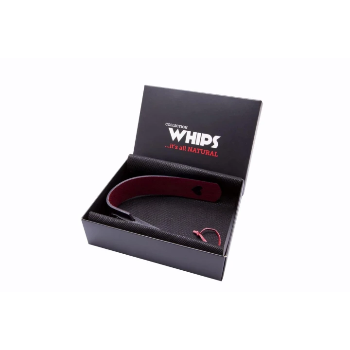 Whip z serduszkiem WHIPS | Skóra naturalna, długość 38 cm, miękki uchwyt 18 cm