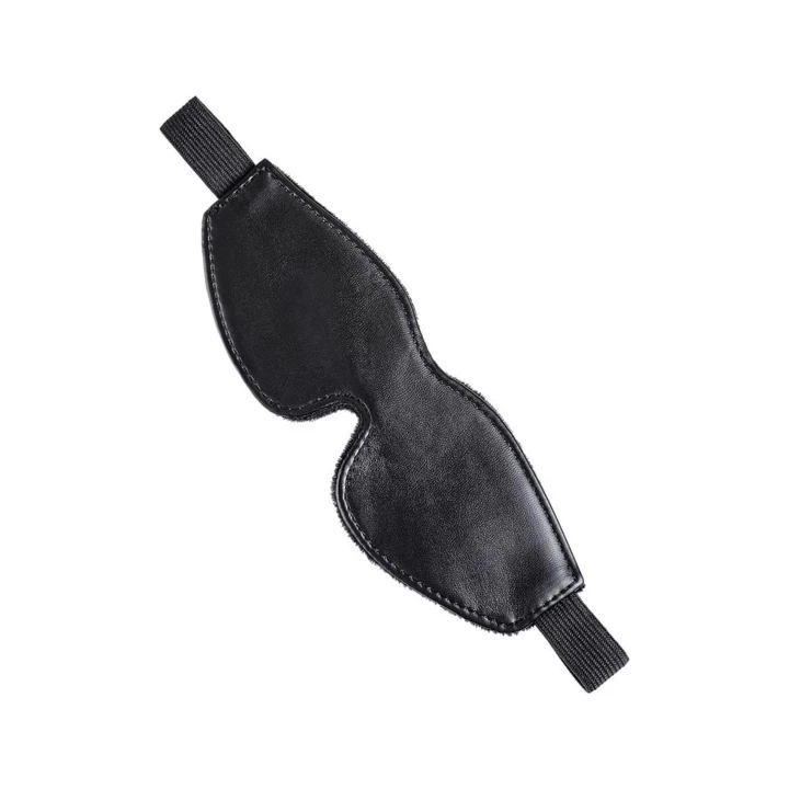 Maska Anonymo, skóra PU, czarna, 26,5 cm, regulowane paski, elegancki design