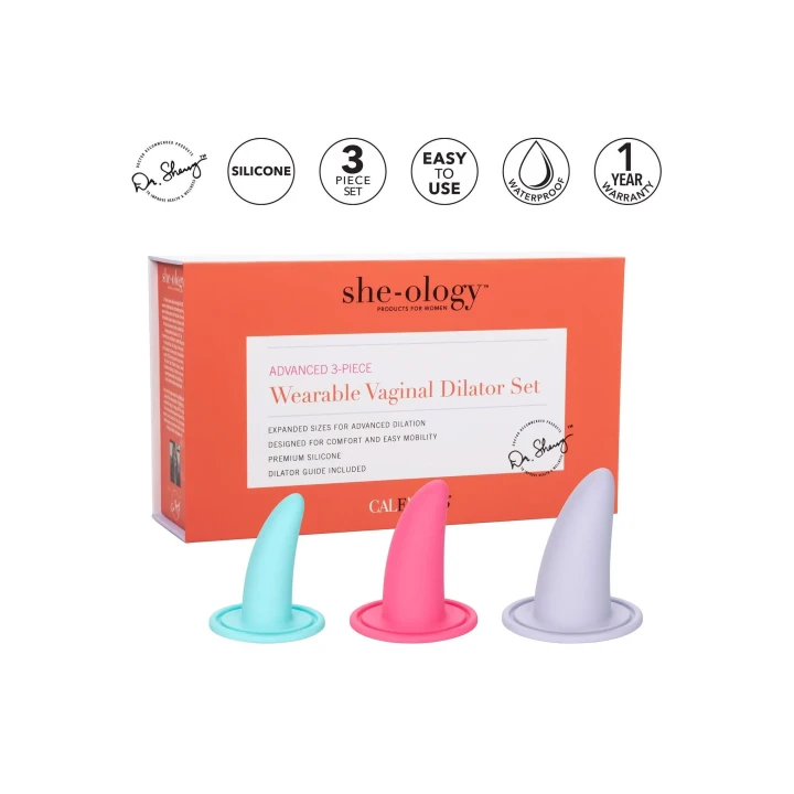 Wziernik silikonowy, She-ology, 3 szt., ergonomiczny, wodoodporny, hypoalergiczny