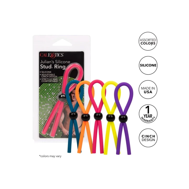 Pierścień erekcyjny Julian'S, regulowany, lateksowy, długość 12.75 cm