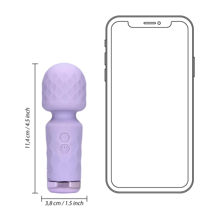 Wibrator Mini Wand Loveline z ABS/Silikon, Wibrujący, Uniwersalny do Przyjemności