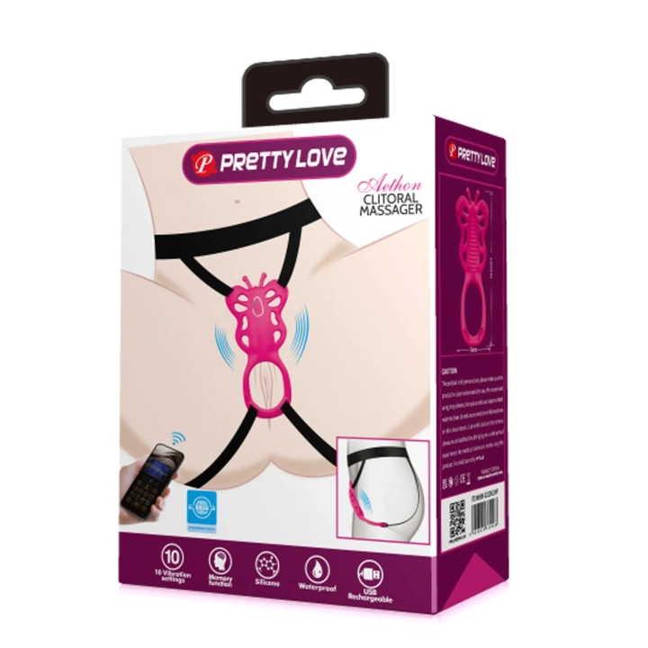 Stymulator łechtaczki Pretty Love Aethon, silikonowy, 10 trybów wibracji, wodoodporny