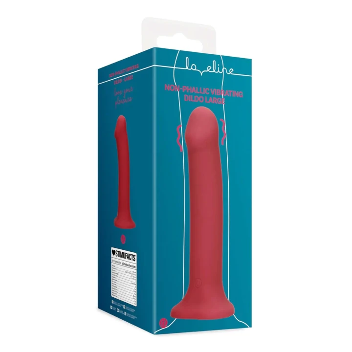 Dildo wibrujący Loveline - Duży, silikonowy, 19,8 cm długości, 4,5 cm średnicy