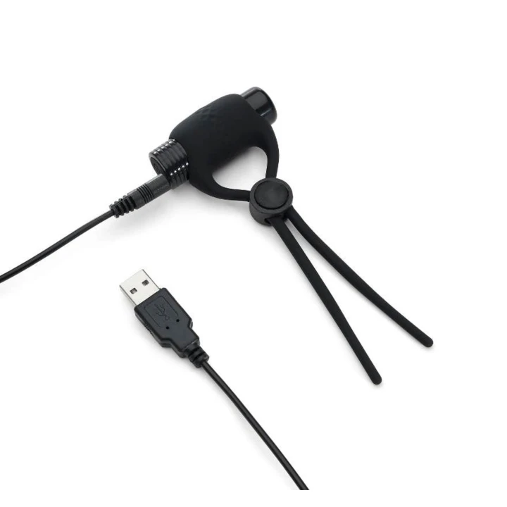 Pierścień erekcyjny regulowany z wibracjami, silikonowy, 10 trybów, wodoodporny