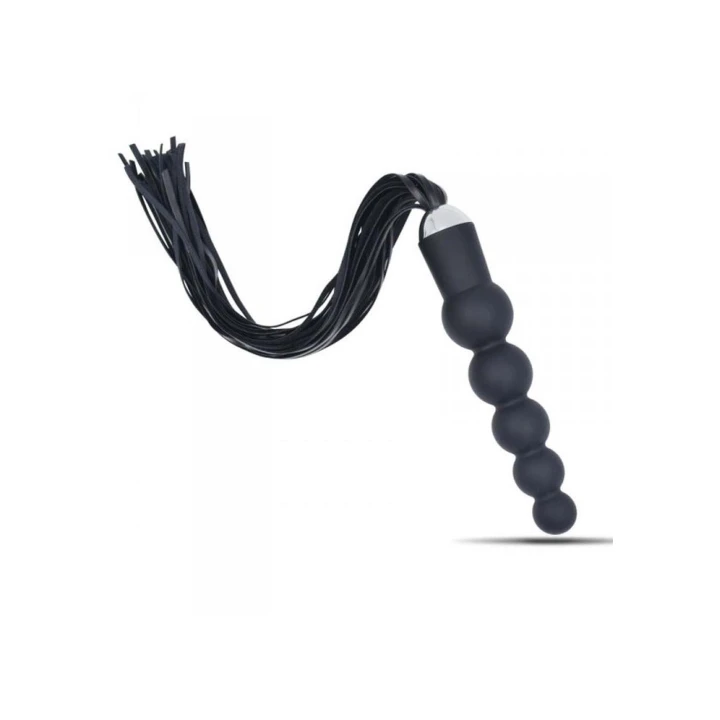 Wtyczka analna z frędzlami, silikonowa, wodoodporna, 19,5 cm