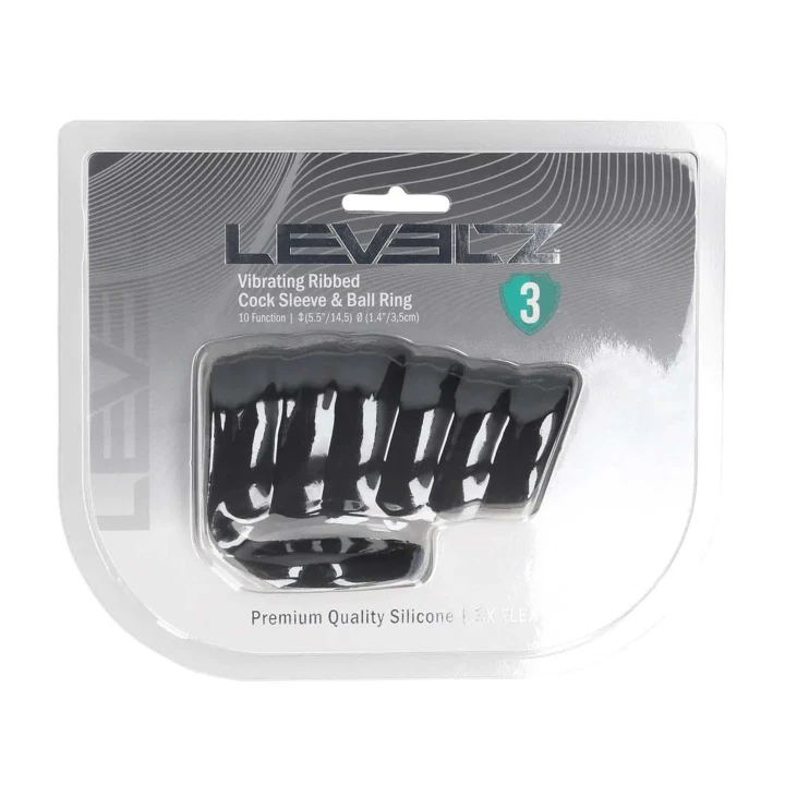 Tuleja wibrująca na penisa i jądra LEVELZ, silikonowa, z regulowanym wsparciem