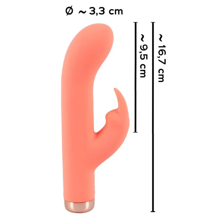 Wibrator króliczy Peachy Mini, silikonowy, 10 trybów, długość 16,7 cm