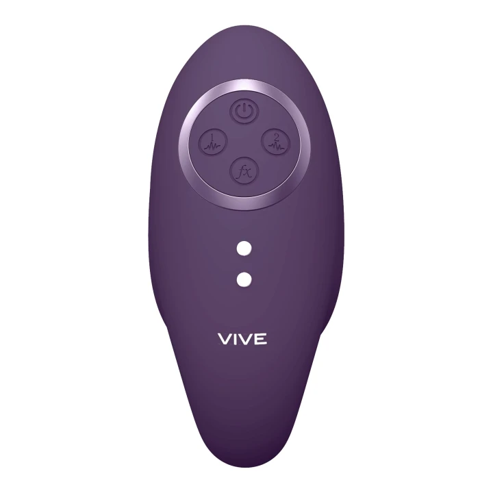 Wibrator podwójny VIVE - F1, 2 silniki, 10 funkcji, wodoodporny, silikon medyczny