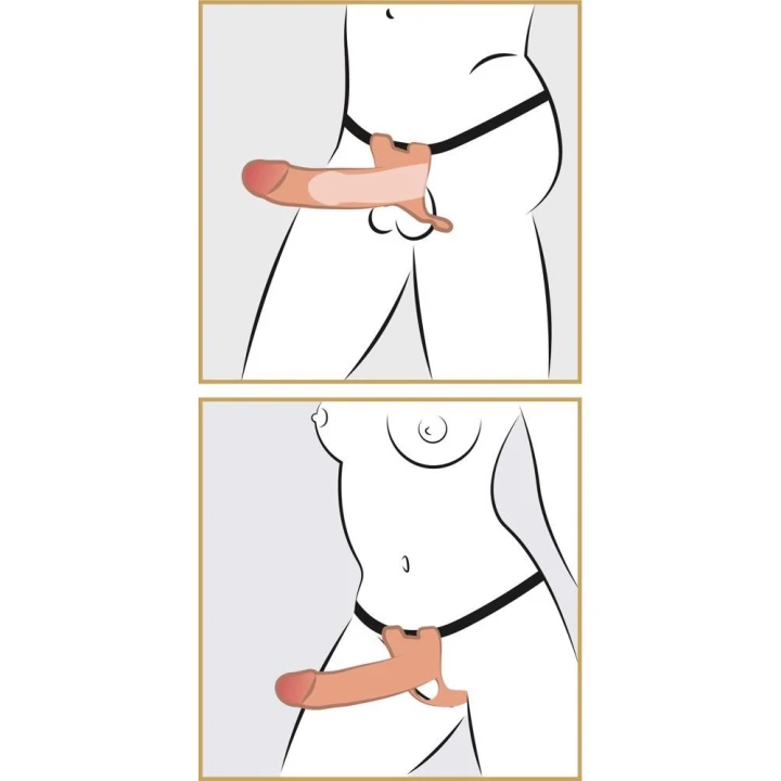 Rękaw strap-on Realistixxx, silikonowy, 19,5 cm długości, 5,5 cm wydłużony