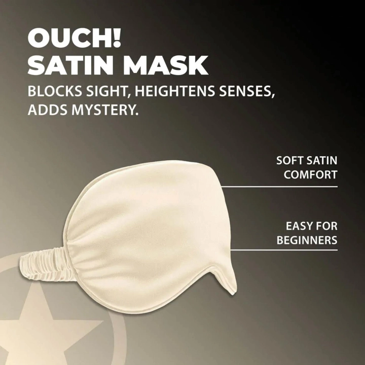Opaska na oczy Satin - Gold | Materiał: elastan/poliester, miękka, elastyczna
