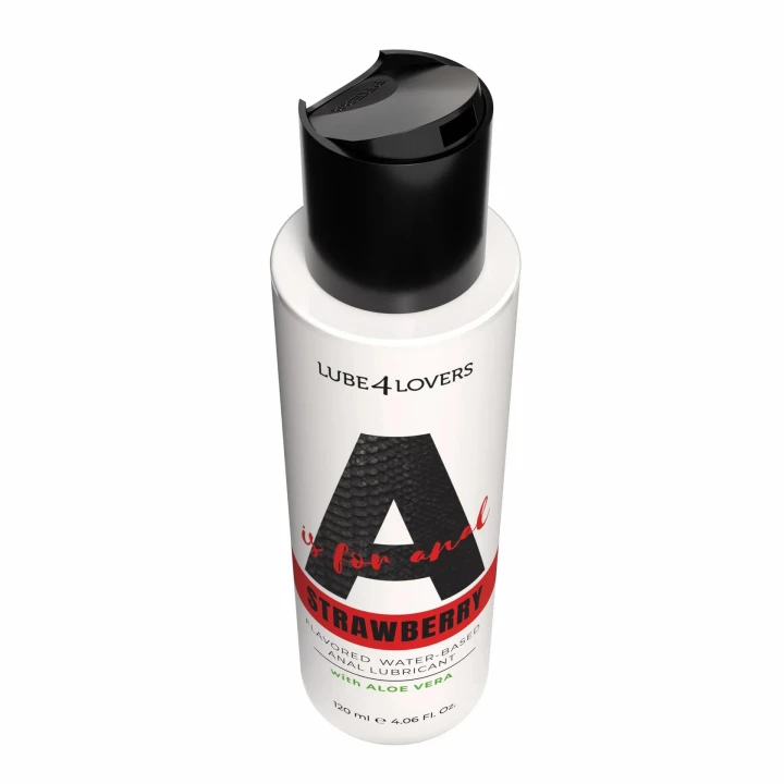 Lubrykant analny, A Is for Anal (Truskawka), wodny, z aloesem, 120 ml