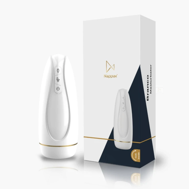 Masturbator Nappex™ Branco - 29 trybów stymulacji, bezprzewodowy, ładowanie USB