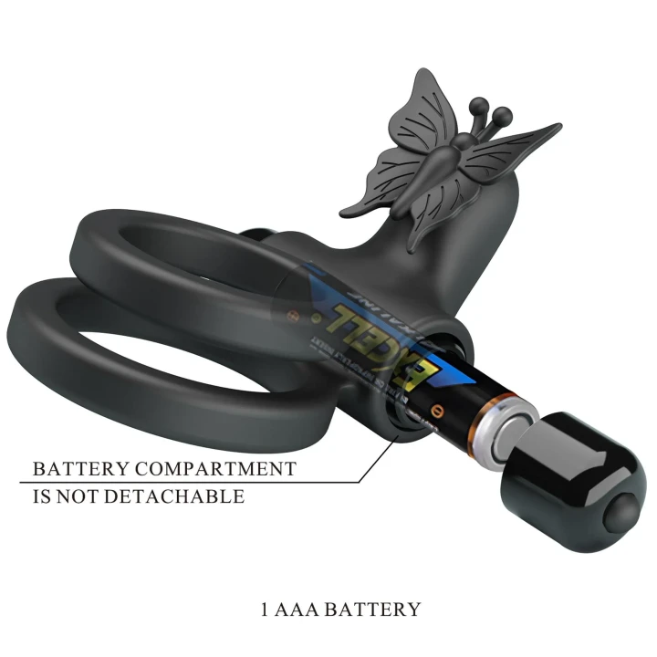 Pierścień wibracyjny, Pretty Love, silikon, 10 funkcji wibracji, podwójny design