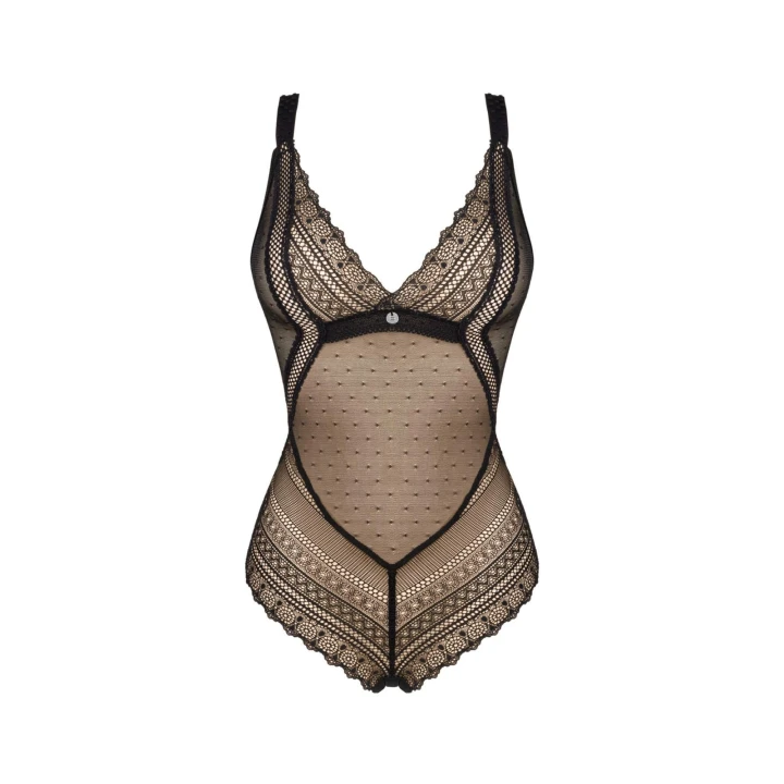 Body Estiqua OBSESSIVE M/L, regulowane ramiączka, koronkowe detale, prześwitujący materiał