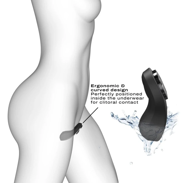 Wibrator klitoral DISCREET VIBE+ z ergonomiczną konstrukcją, wodoodporny, cichy