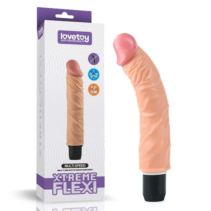 Dildo Lovetoys Xtreme 9,5" elastyczne, wodoodporne, wielobiegowe