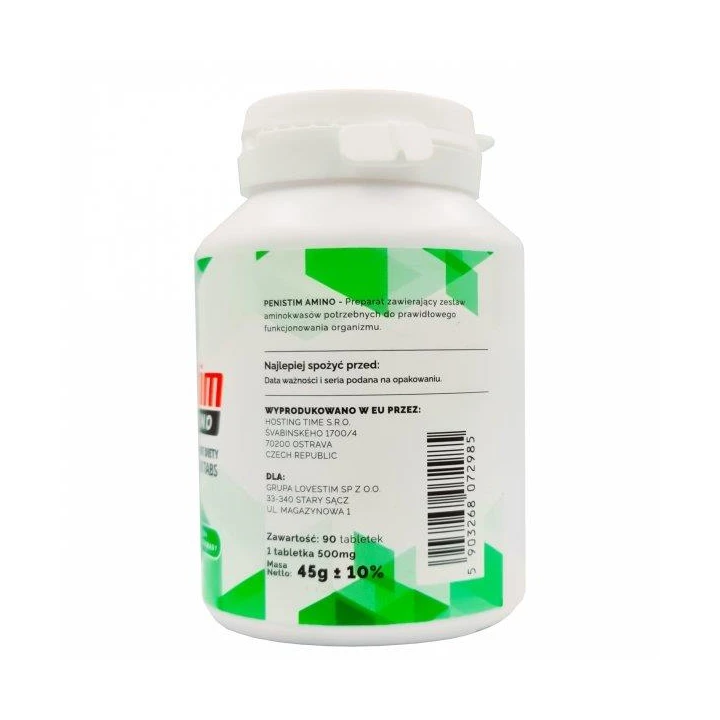 Suplement diety Penistim AMINO 90 tabletek - Wzmocnienie erekcji i przyrost mięśni