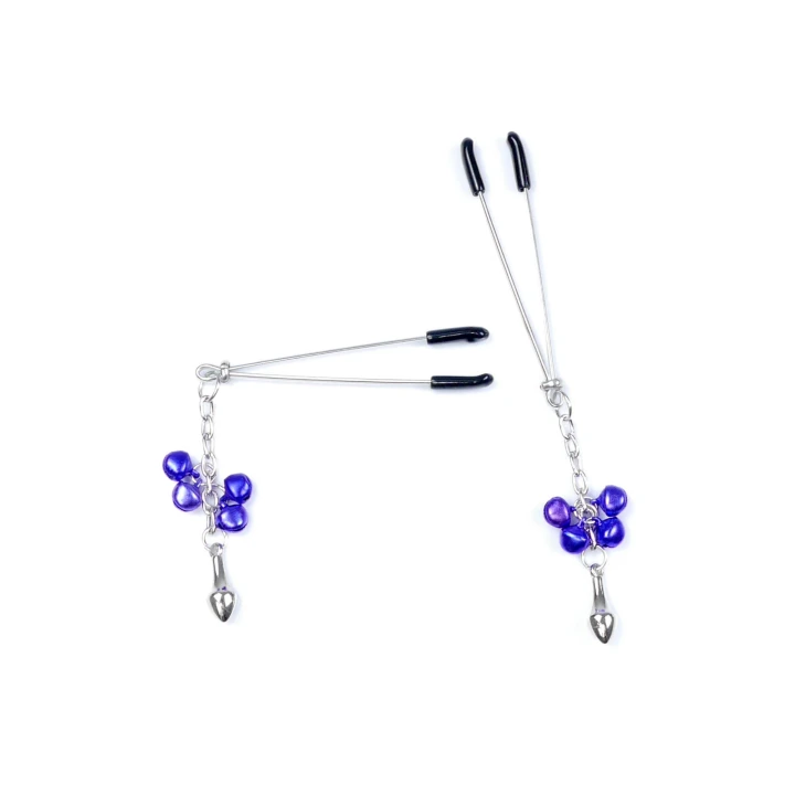 Zaciski na sutki - Stymulator No.6 B - Metalowe, regulowane, z miękką gumą