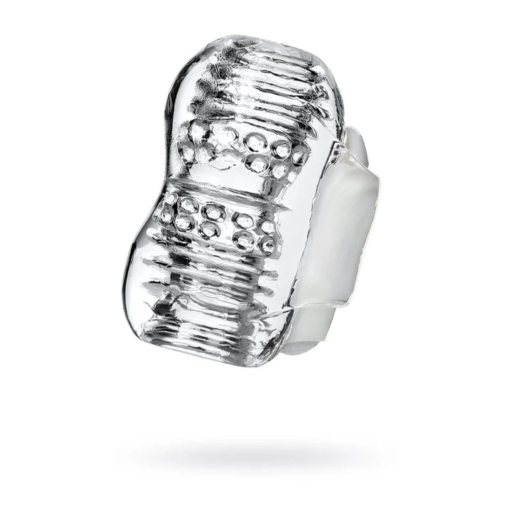 Masażer Lingam Khani, TPE, Wibracyjny, Transparentny, 9 cm