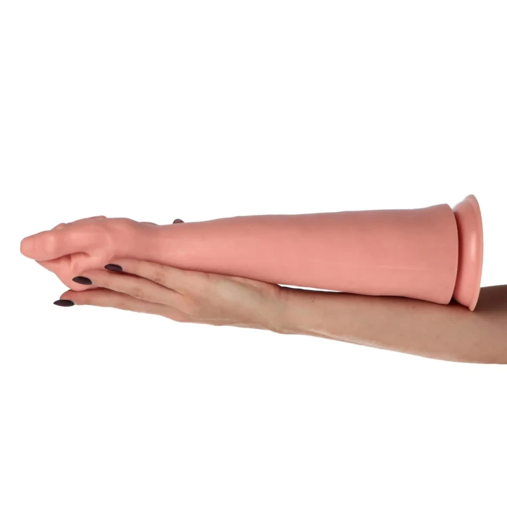 Fist do ekstremalnego fistingowania MONOLITE, PVC, 38 cm długości, przyssawka