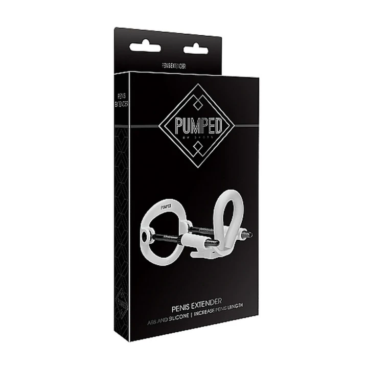 Urządzenie do wydłużania penisa Pumped - Białe, stalowe cylindry, regulowane napięcie