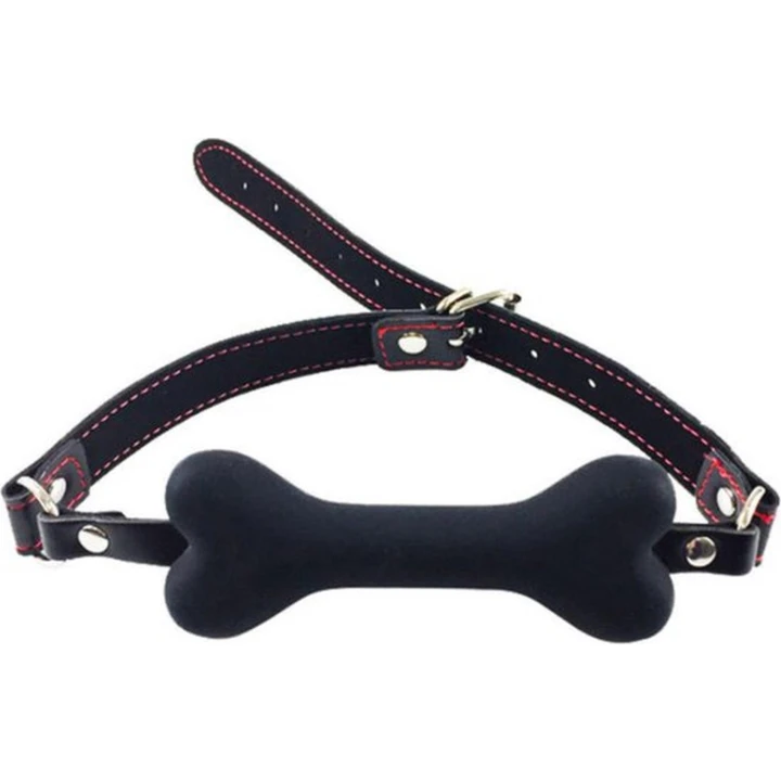 Knebel do ust Fetish Fever - Czarny, z regulacją, materiał przyjemny dla skóry