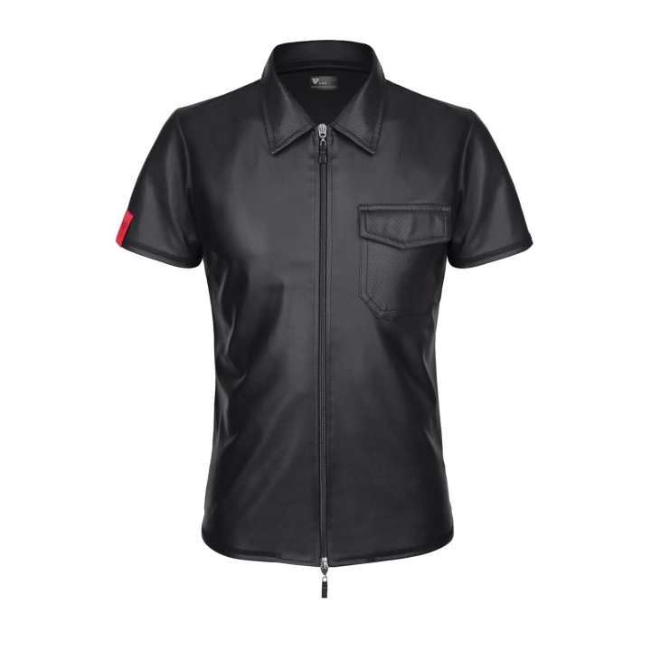 Polo REGNES FETISH PLANET – wetlook, perforowana kieszonka, rozmiar 5XL