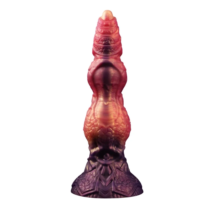 Dildo Power Monsters Savage Beastlord 24 cm, pofalowany silikon, wodoodporny