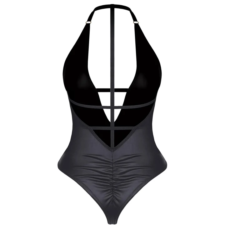 Body DEMONIQ Kolekcja Cash Baby, czarne, elastyczny wetlook, rozmiar XL