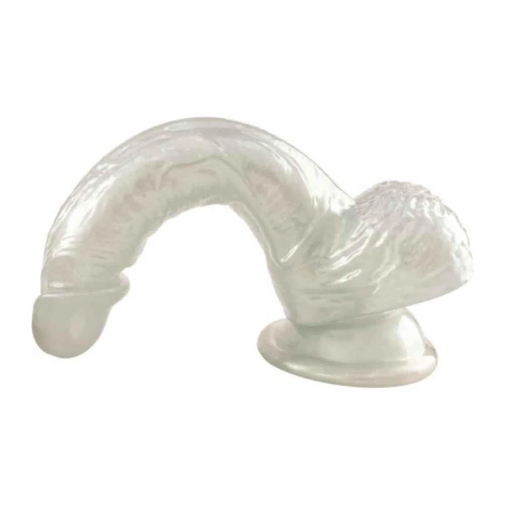 Dildo Mabe Pearl - 20,5 cm, perłowy blask, przyssawka do gładkich powierzchni