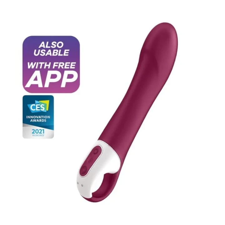 Wibrator Satisfyer Big Heat – ogrzewanie, Bluetooth, silikon medyczny