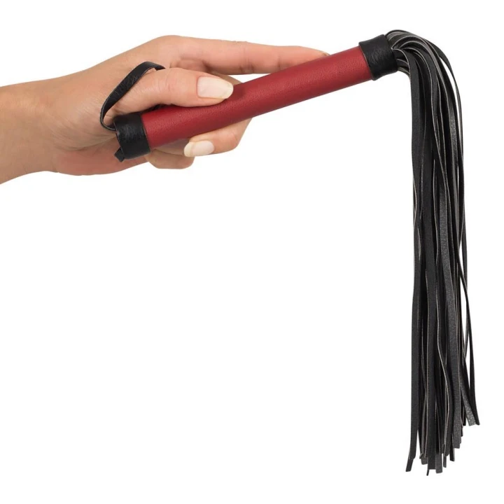 Zestaw Bondage Bad Kitty, Poliuretan, regulowane kajdanki, maska na oczy, czerwono-czarny