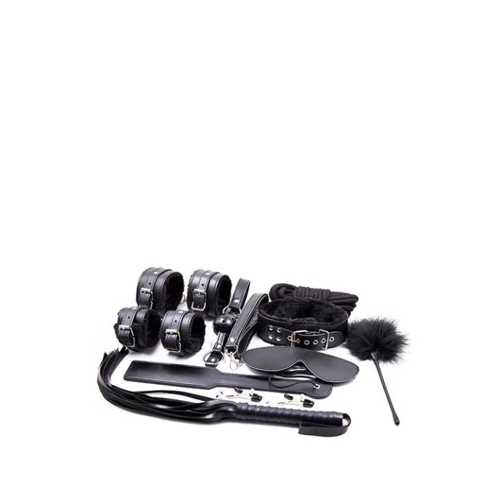 Zestaw do Bondage BLAZE - 10 elementów, materiał: Poliuretan / Poliester / Neopren