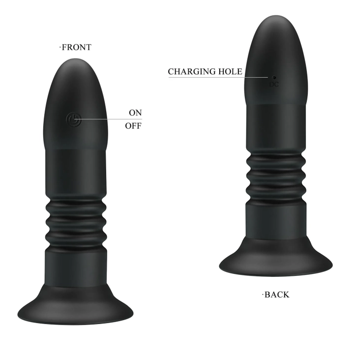 Wtyk analny - MR PLAY, 4 tryby wibracji, 4 tryby ruchu, zdalne sterowanie