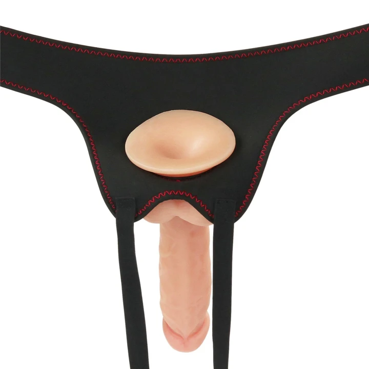 Dildo Easy Strapon 7,5'' - TPE, poliester, miękkie szelki regulowane