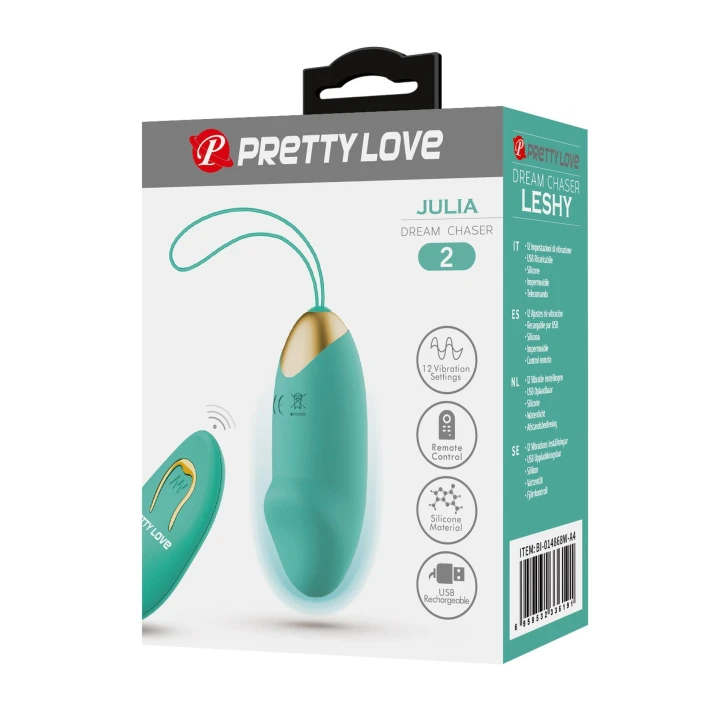 Jajeczko wibracyjne Silicone - PRETTY LOVE JULIA, 12 funkcji, zdalne sterowanie