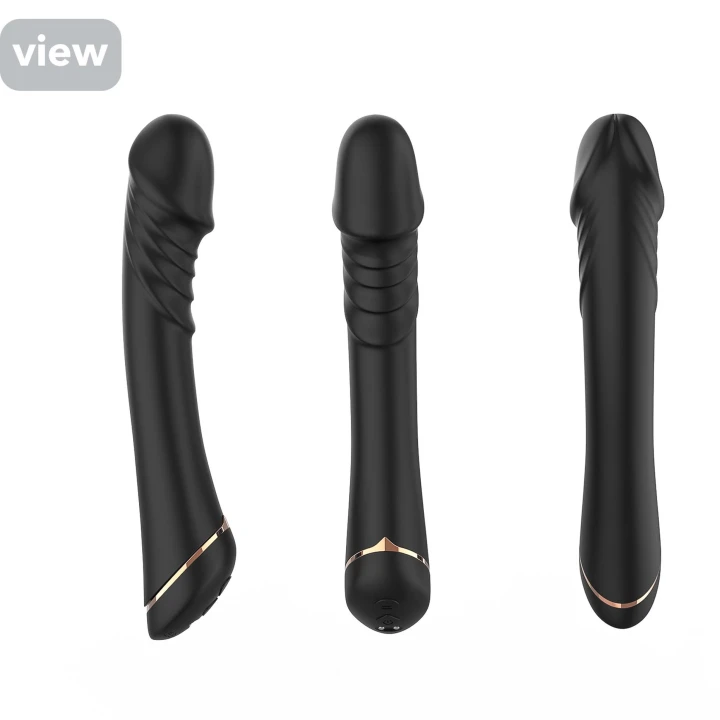 Wibrator do punktu G Hancock Black, silikonowy, 9 funkcji wibracji, wodoodporny