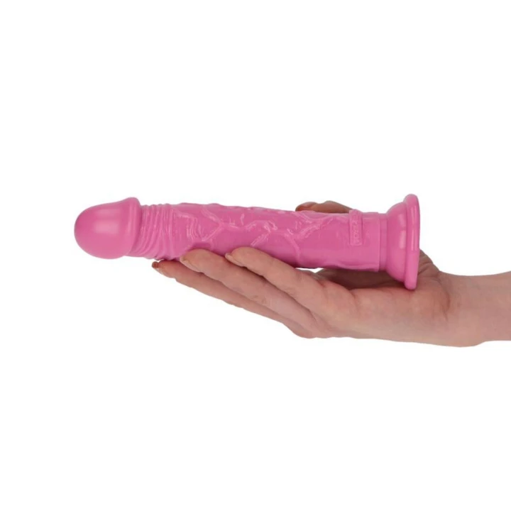 Dildo Amedeo - Różowy, 16,5 cm, elastyczne, z przyssawką, wodoodporne