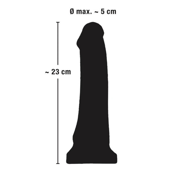 Wibrator z przyssawką, seria European Lover, 3 tryby wibracji, długość 23 cm