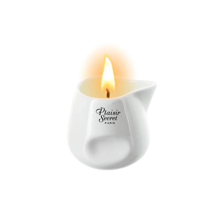 Świeca do masażu Plaisir Secret - kokosowy zapach, 100% naturalny wosk, 80 ml