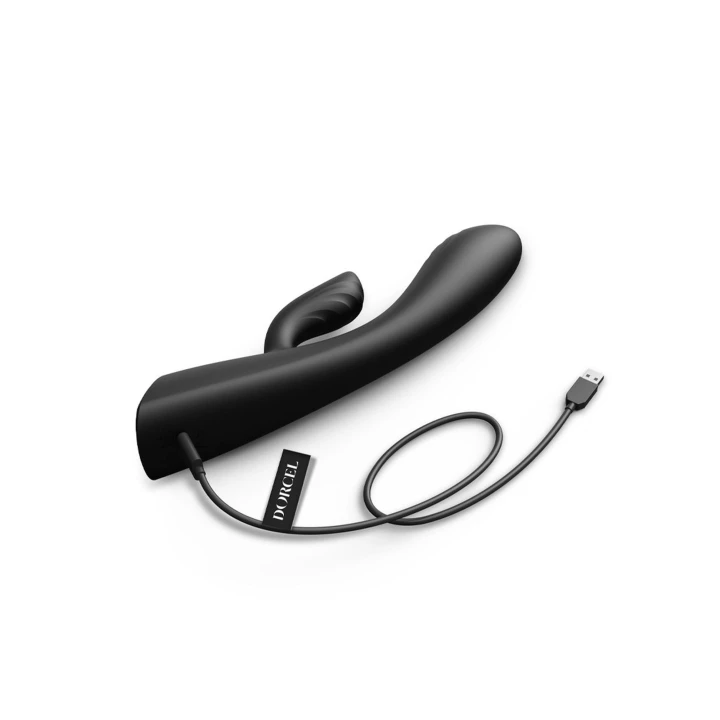 Stymulator łechtaczkowy Dorcel Flexi Rabbit, elastyczny, wibrujący, z podgrzewaniem