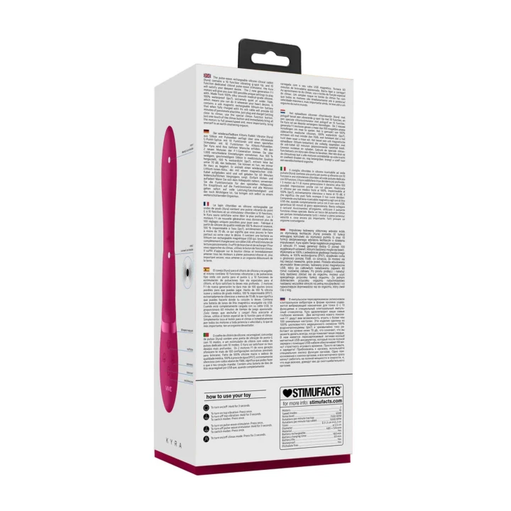 Stymulator łechtaczkowy Kyra Pulse-Wave, silikon, 10 trybów, wodoodporny IPX7