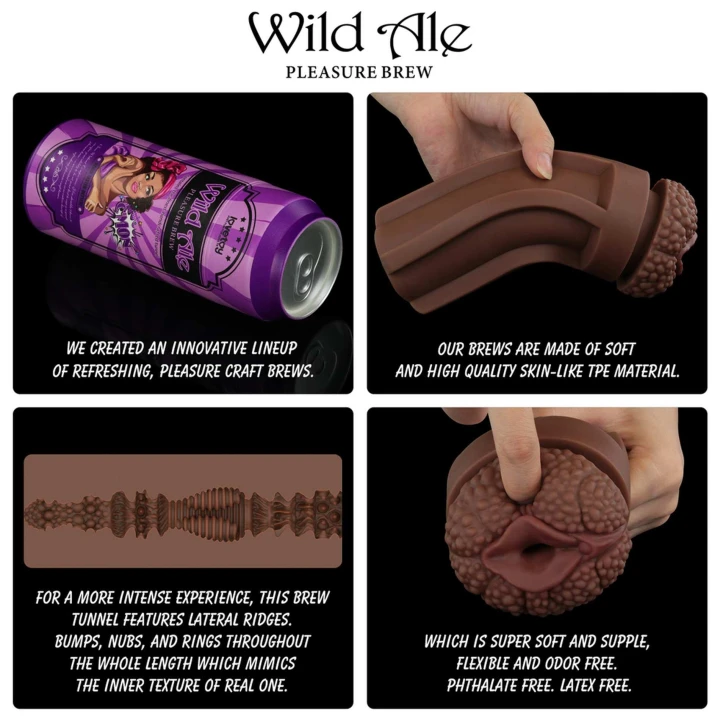 Masturbator TPE Pleasure Brew 7,5 cm - Dyskretna przyjemność w puszce piwa