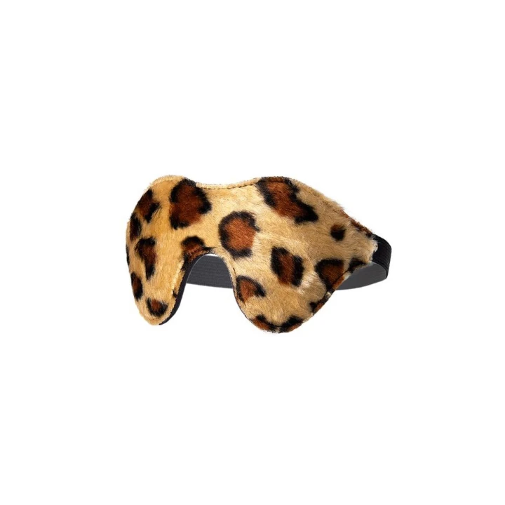 Maska do twarzy Anonymo, skóra PU, czarna, 26,5 cm, regulowane paski